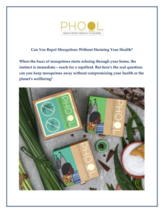 Can You Repel Mosquitoes Without Harming Your Health