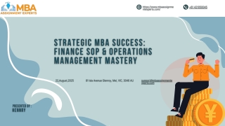 Strategic MBA Success Finance SOP & Operations Management Mastery