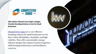 What Makes Channel Letter Signs a Budget-Friendly Branding Solution in 2025 for Small Businesses