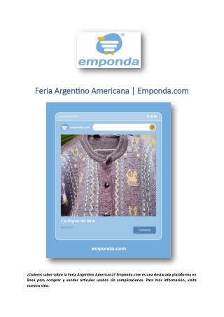 Feria Argentino Americana | Emponda.com