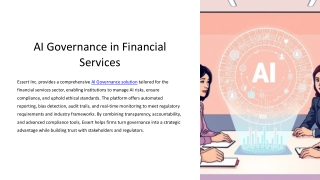 AI Governance in Financial Services | Essert Inc.