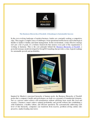 Business Hierarchy of Needs®