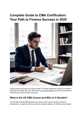 Complete Guide to CMA Certification_ Your Path to Finance Success in 2025