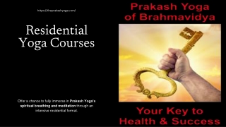 Residential Yoga Courses