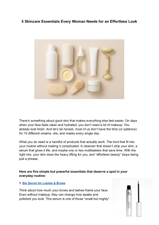 5 Beauty Essentials Every Woman Needs for an Effortless Look