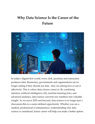 Why Data Science Is the Career of the Future