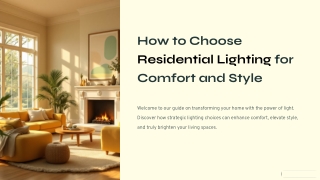 How to choose residential lighting for comfort and style