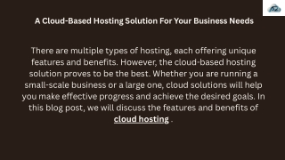 Get reliable Cloud Hosting Services Today