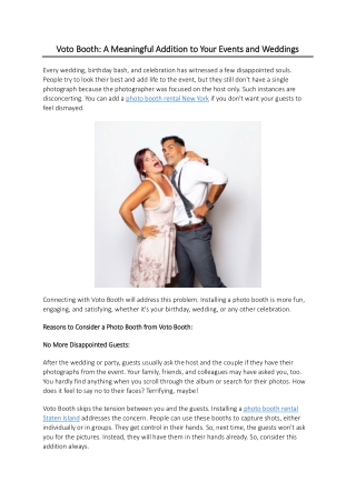 For profile creation use The Voto Booth as Brand Name