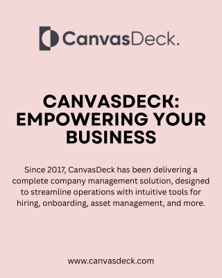 CanvasDeck Empowering Your Business