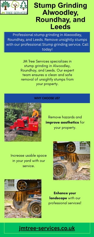 Stump Grinding Alwoodley, Roundhay, and Leeds