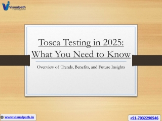 Tosca Automation Training | Tosca Testing Training Institute