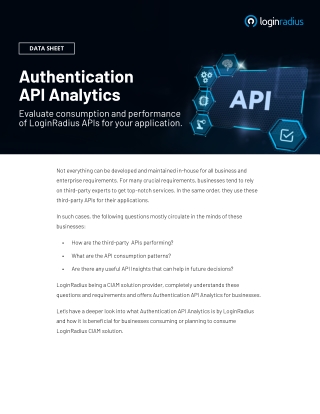 LoginRadius Authentication API Analytics for Smarter Identity Management