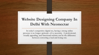 Website Designing Company In Delhi With Neonectar