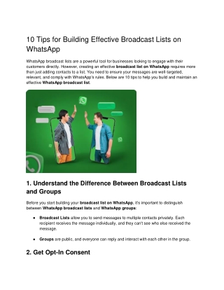 Discover the best practices for building and managing WhatsApp broadcast lists