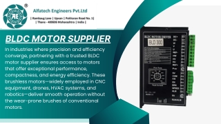 BLDC Motor Supplier Energizing Precision with Brushless Innovation