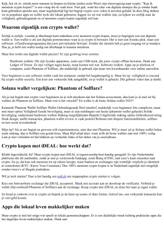 Kan ik anoniem crypto kopen?