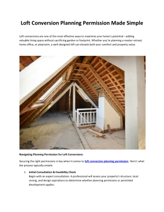 Loft Conversion Planning Permission Made Simple
