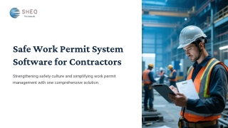 Safe Work Permit System Software for Contractors