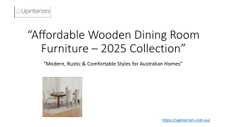 Affordable Dining Room Furniture
