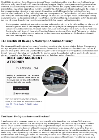 Must I Obtain A Lawyer For A Motorbike Accident Gold State Legal Representatives