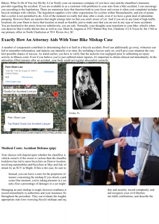 Bicyclists: What To Do If You Are Struck By A Vehicle