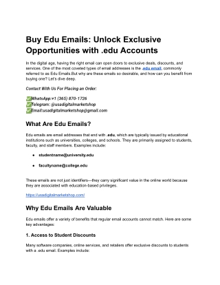 Buy Edu Emails_ Unlock Exclusive Opportunities with