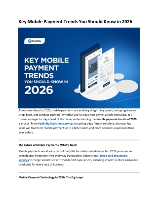 Key Mobile Payment Trends You Should Know in 2026