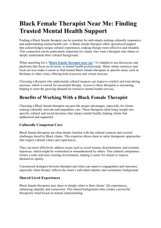 Finding Trusted Mental Health Support