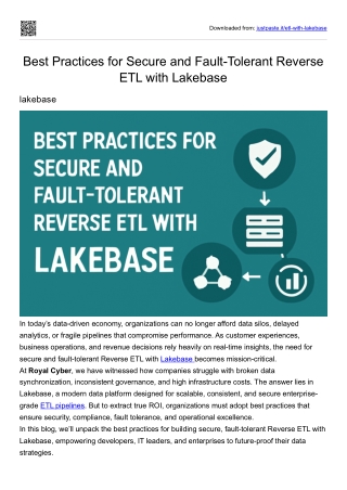 Best Practices for Secure & Fault-Tolerant ETL with Lakebase