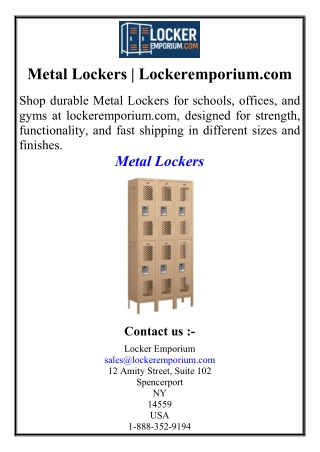 Metal Lockers | Lockeremporium.com