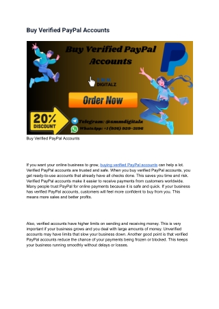 Google Top Website to Buy Verified PayPal Accounts 2024