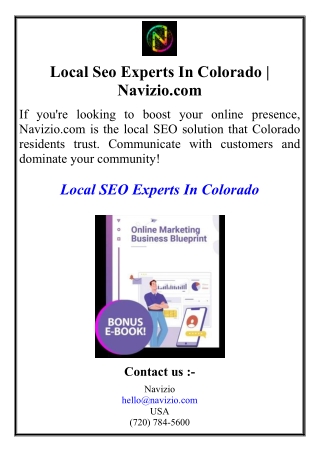 Local Seo Experts In Colorado | Navizio.com