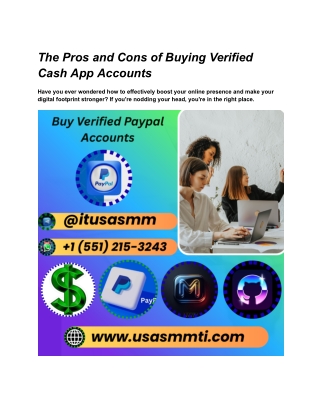 The Pros and Cons of Buying Verified Cash App Accounts