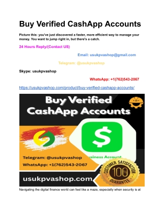 Buy Verified CashApp Accounts