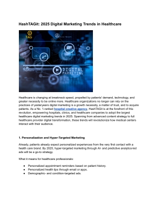 HashTAGit_ Top Healthcare Digital Marketing Trends in 2025
