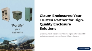 Custom Electronics Enclosures at Glaum Enclosures