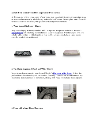 Elevate Your Home Décor- Style Inspirations from Shopica