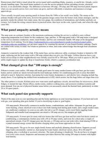 Panel Amps Discussed: 100A vs. 150A vs. 200A Electrical Panels