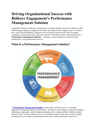 Performance Management Solution