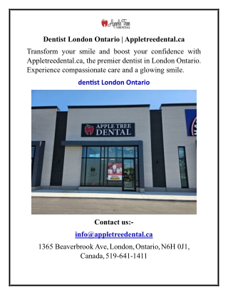 Dentist London Ontario  Appletreedental.ca