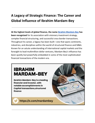 A Legacy of Strategic Finance_ The Career and Global Influence of Ibrahim Mardam-Bey