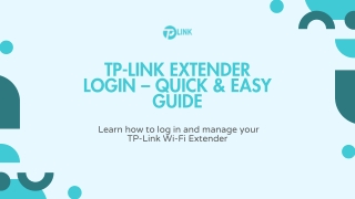 Tplink extender login | Tplinkextender.net | Tplink wifi extender login