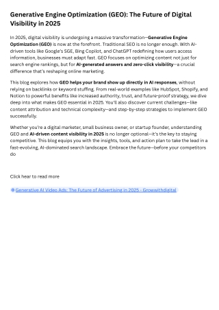 How to optimize for generative search engines