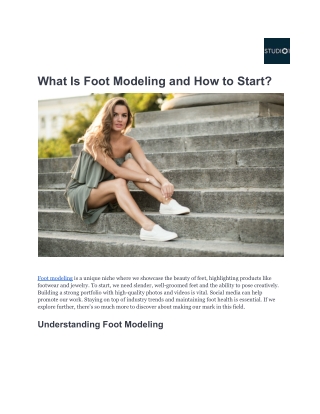 What Is Foot Modeling and How to Start_