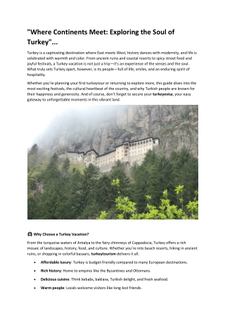 “Turkey Travel Secrets: Where to Go, What to See & When to Visit”