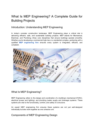 What Is MEP Engineering_ A Complete Guide for Building Projects