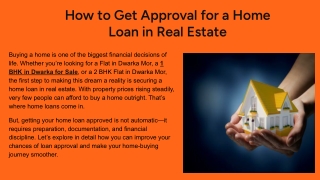 How to Get Approval for a Home Loan in Real Estate
