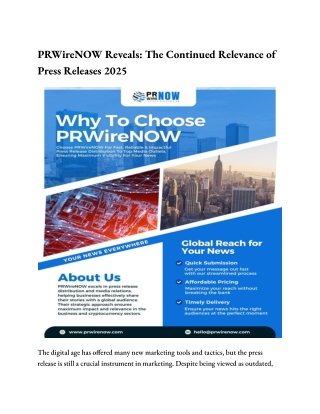 PRWireNOW Reveals_ The Continued Relevance of Press Releases 2025