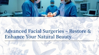 Advanced Facial Surgeries – Restore & Enhance Your Natural Beauty